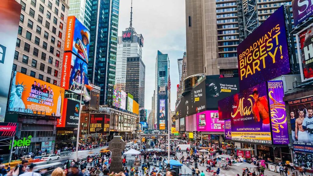 Không gian sầm uất tại Times Square