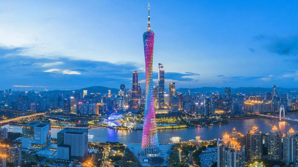 Tháp truyền hình Quảng Châu cao nhất Châu Á
