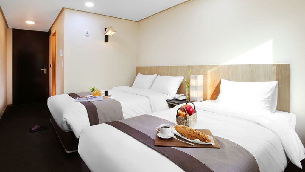 Đoàn lưu trú tại khách sạn dự kiến Golden City Hotel Dongdaemun