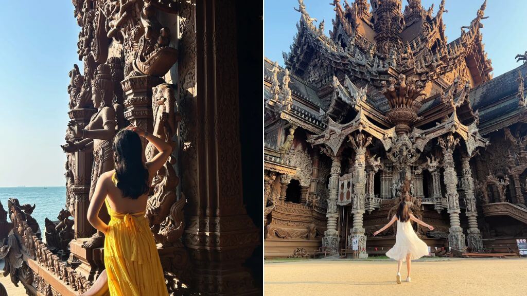 Du khách check in tại khu du lịch Suanthai
