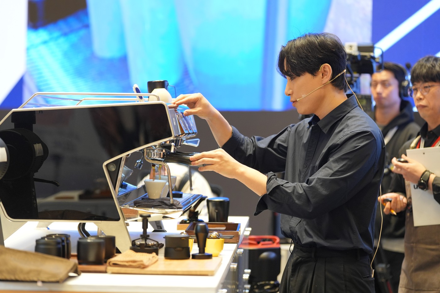 Trình diễn máy pha tại Cafe Show Seoul