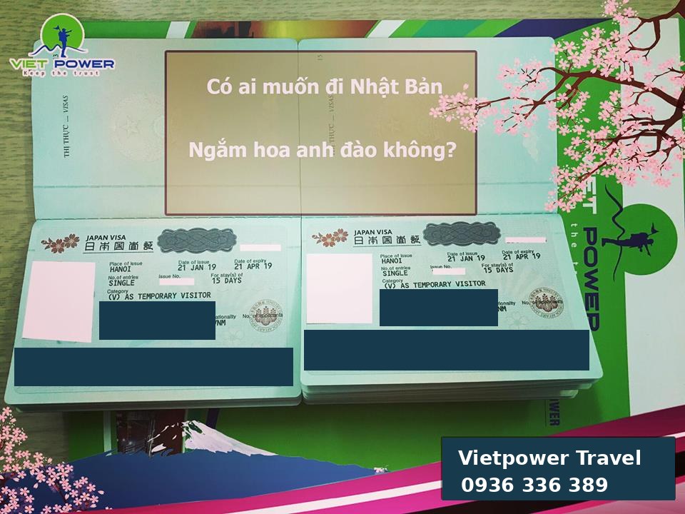 Visa Nhật Bản của khách hàng Vietpower Travel