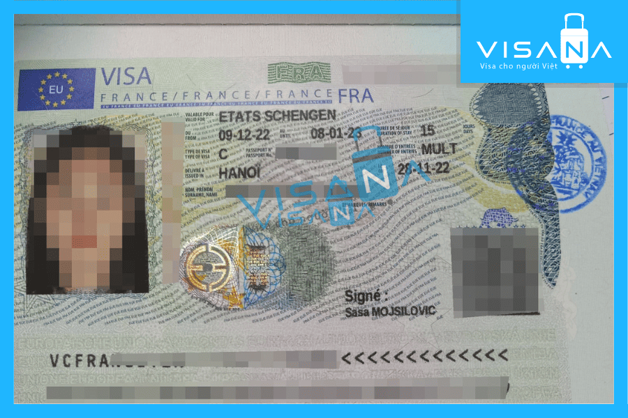 kết quả xin Visa Pháp
