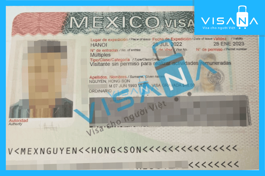 kết quả xin Visa Mexico