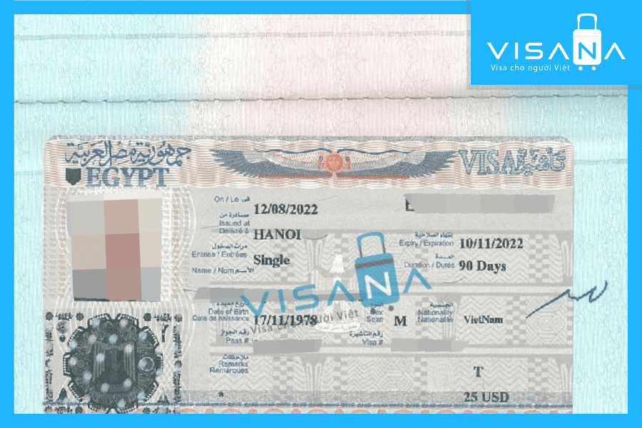 kết quả xin Visa Ai Cập