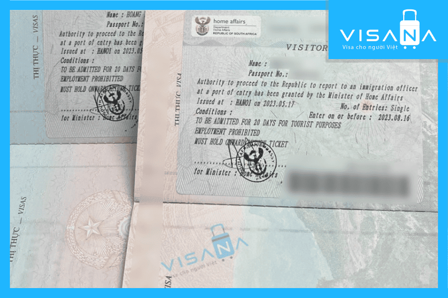 kết quả xin Visa Nam Phi