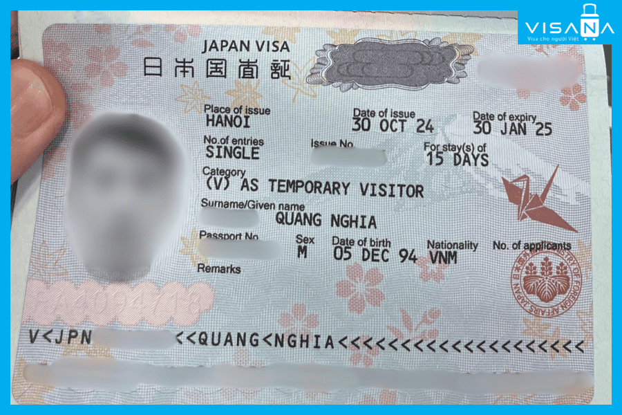 kết quả xin Visa Nhật Bản