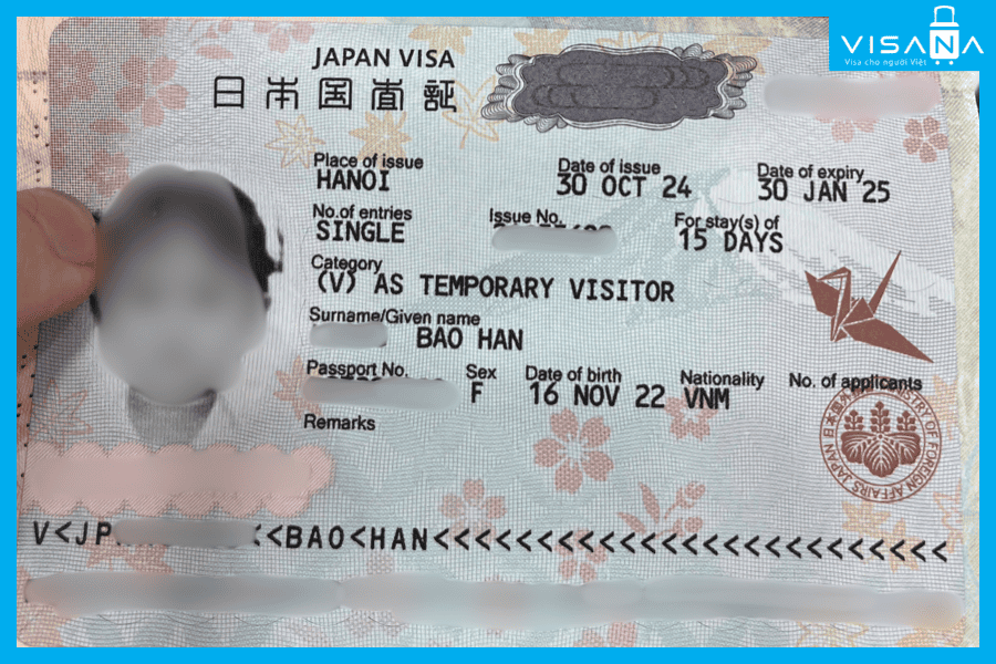 kết quả xin Visa Nhật Bản