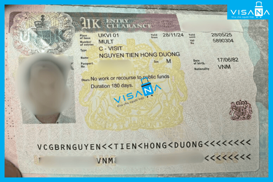 kết quả xin Visa Anh