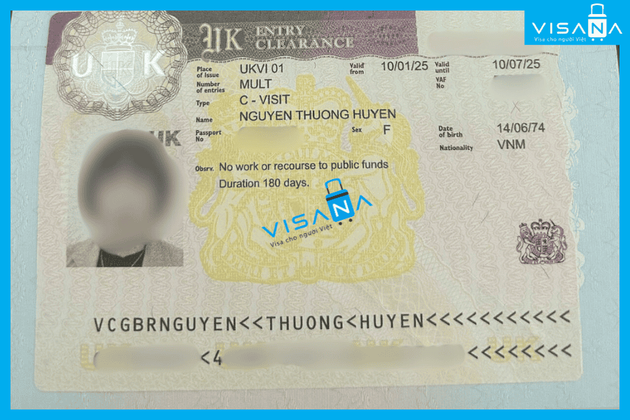kết quả xin Visa Anh