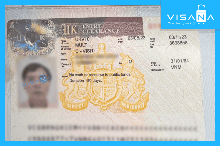kết quả xin Visa Anh