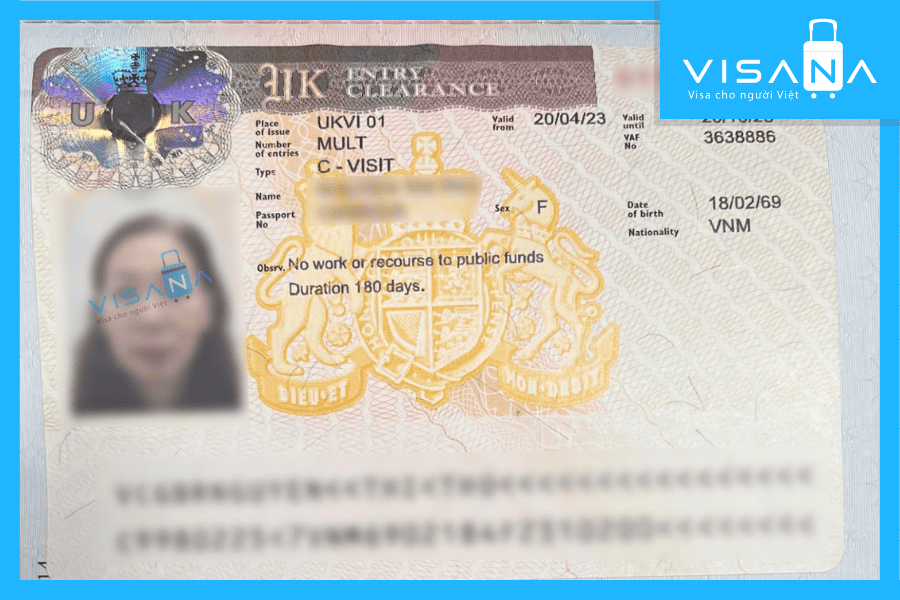 kết quả xin Visa Anh