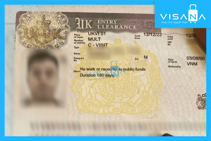 kết quả xin Visa Anh